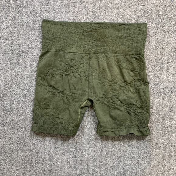 Gymshark Shorts Womens XS Extra Small Avocado Adapt Textured Ribbed Compression - Picture 3 of 8